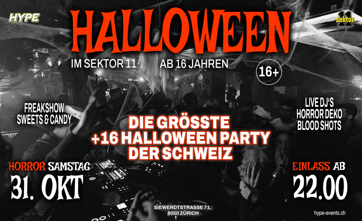 DIE GRÖSSTE +16 HALLOWEEN PARTY SEKTOR11, ZÜRICH — photo 1