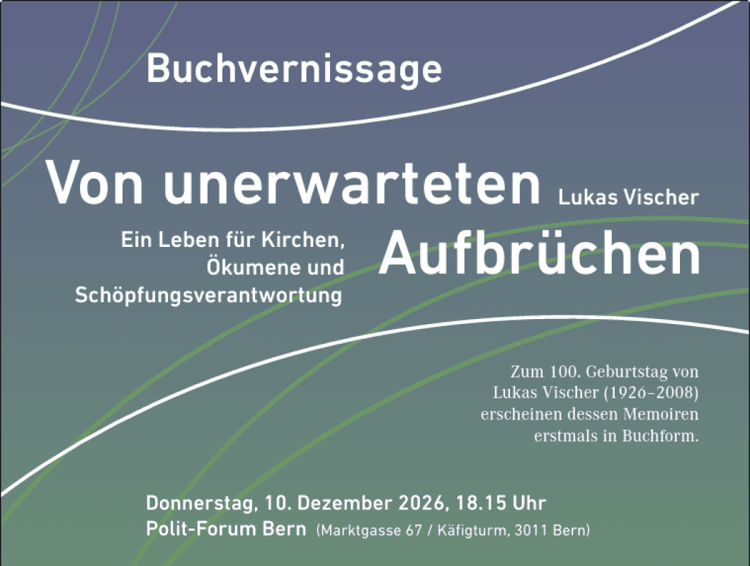 Unexpected Departures – Book Launch of Lukas Vischer's Memoirs — photo 1