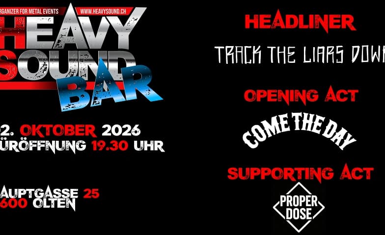 TRACK THE LIARS DOWN/ PROPER DOSE / COME THE DAY – Live — photo 1