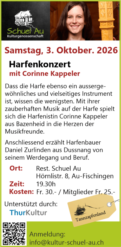 Harp concert with Corinne Kappeler and meeting with luthier Daniel Zurlinden — photo 1