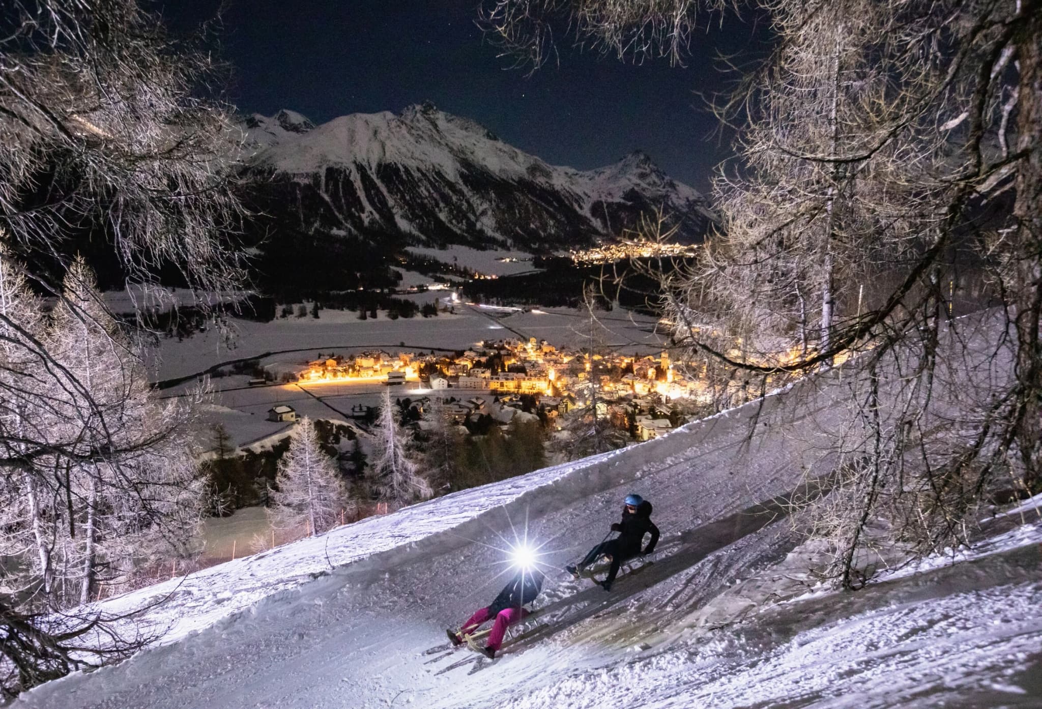 Night Sledging in Celerina — photo 1