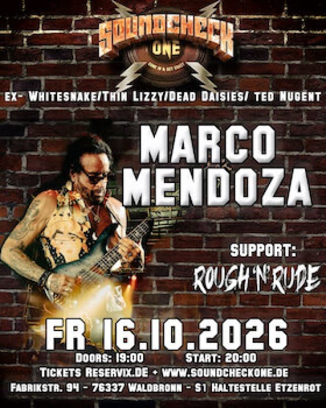 Marco Mendoza (ex- Thin Lizzy,Whitesnake,Journey etc.) + Support: Rough'n'Rude — photo 1