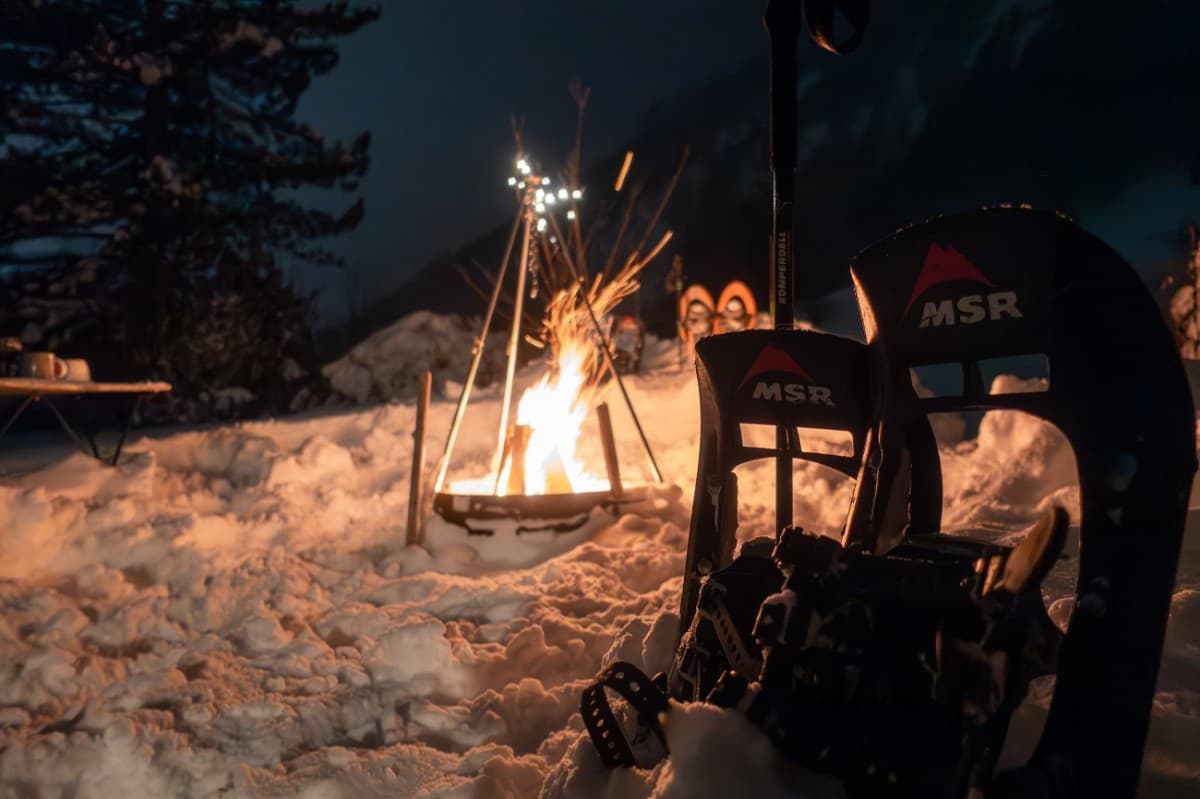 Evening Snowshoe Hike with Cheese Fondue by the Campfire — photo 1