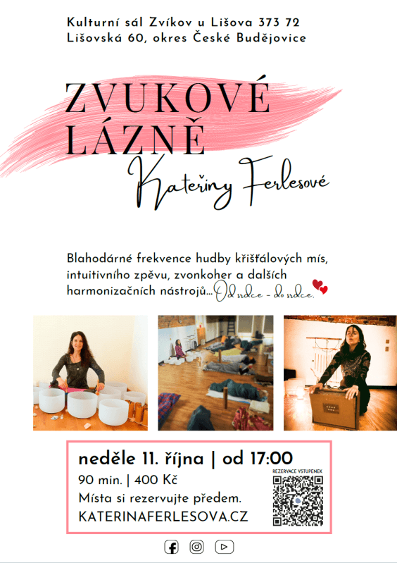 Sound Bath by Kateřina Ferlesová in Zvíkov near Lišov — photo 1