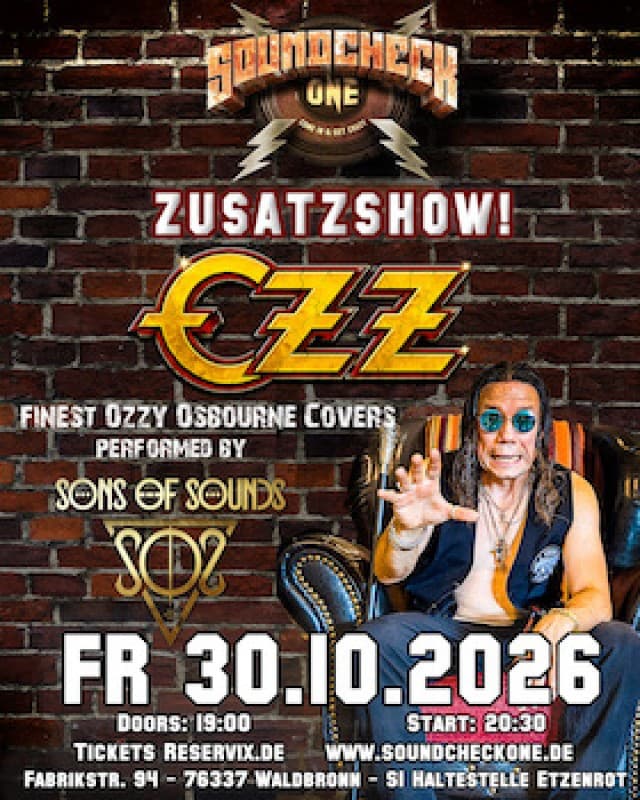 Additional Show: OZZ – Ozzy Osbourne tribute by SONS OF SOUNDS — photo 1
