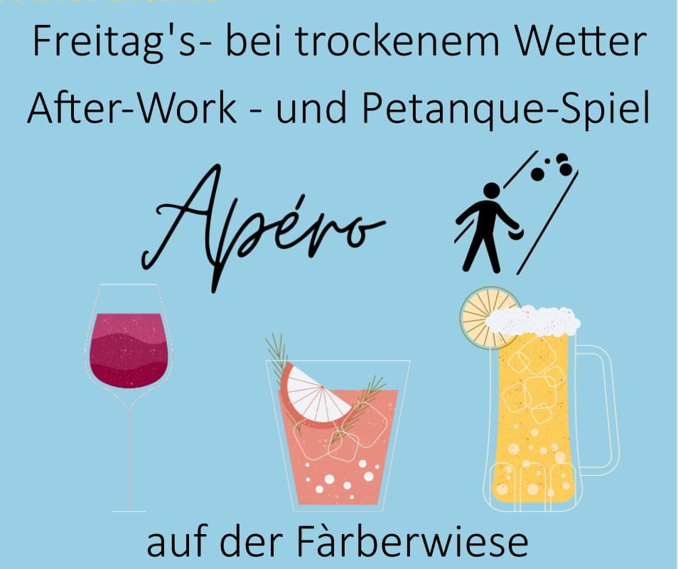 After-Work FàrbiApéro mit Pétanque-Spiel — photo 1