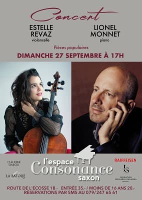 Estelle Revaz, Cello & Lionel Monnet, Piano — photo 1