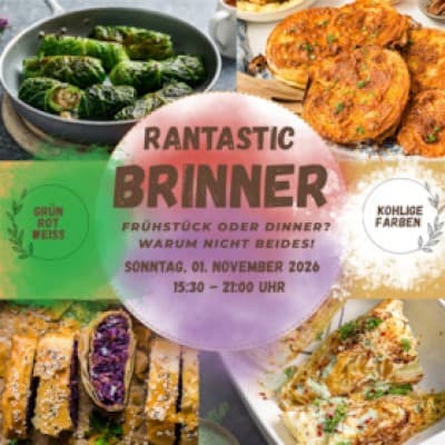 Rantastic Brinner – Breakfast meets Dinner - Green - Red - White - Cabbage Colors on the Buffet — photo 1