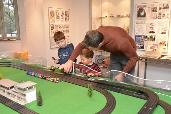 Fast Slot Cars on the Small Carrera Race Track — photo 1