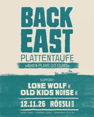 Record Release Back East «When Plans Go Quiet» – Back East, Lone Wolf, Old Kids Noise — photo 1