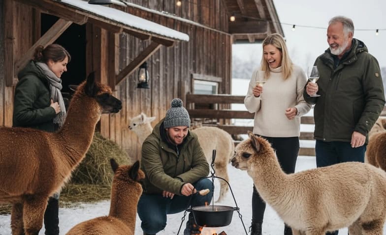 Fondue inmitten Alpakas - Schönenberg ZH — photo 1
