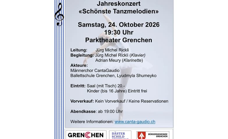 Jahreskonzert CantaGaudio, Schönste Tanzmelodien — photo 1
