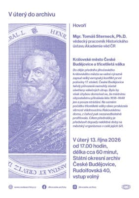 Royal City of České Budějovice and the Thirty Years' War (Lecture/ Tomáš Sterneck) — photo 1