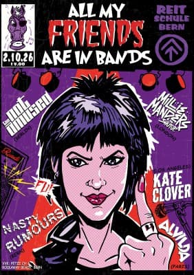 All my friends are in Bands: The Not Amused, Millie Manders & the Shutup, Alvilda, Kate Clover, Nasty Rumours — photo 1