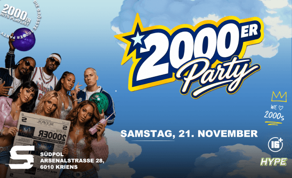 2000ER PARTY - SÜDPOL KRIENS (+16 / Ü16) — photo 1
