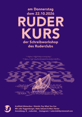 Rowing Course – Writing Workshop at Kraftfeld — photo 1